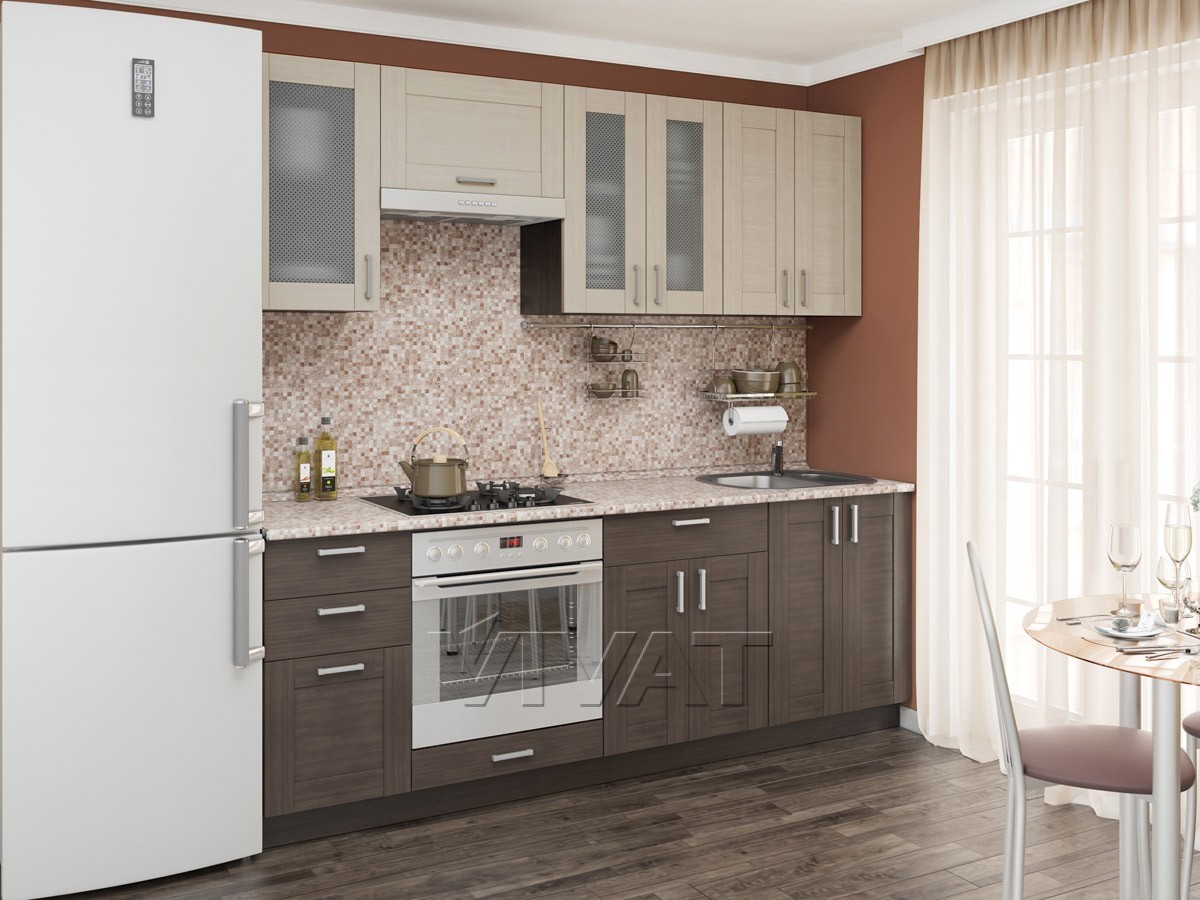 фото Кухня Лофт-01 Cappuccino/Wenge Veralinga