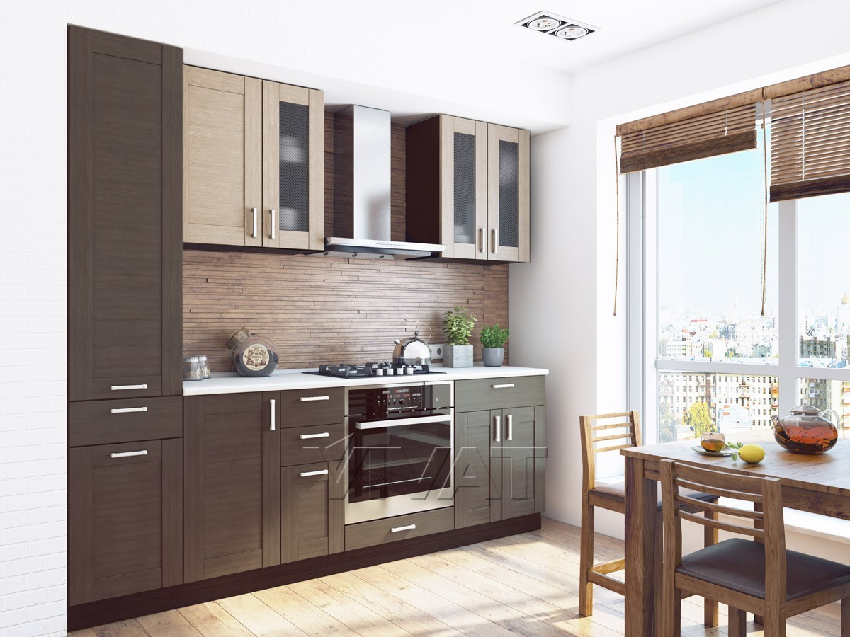 фото Кухня Лофт-02 Cappuccino/Wenge Veralinga