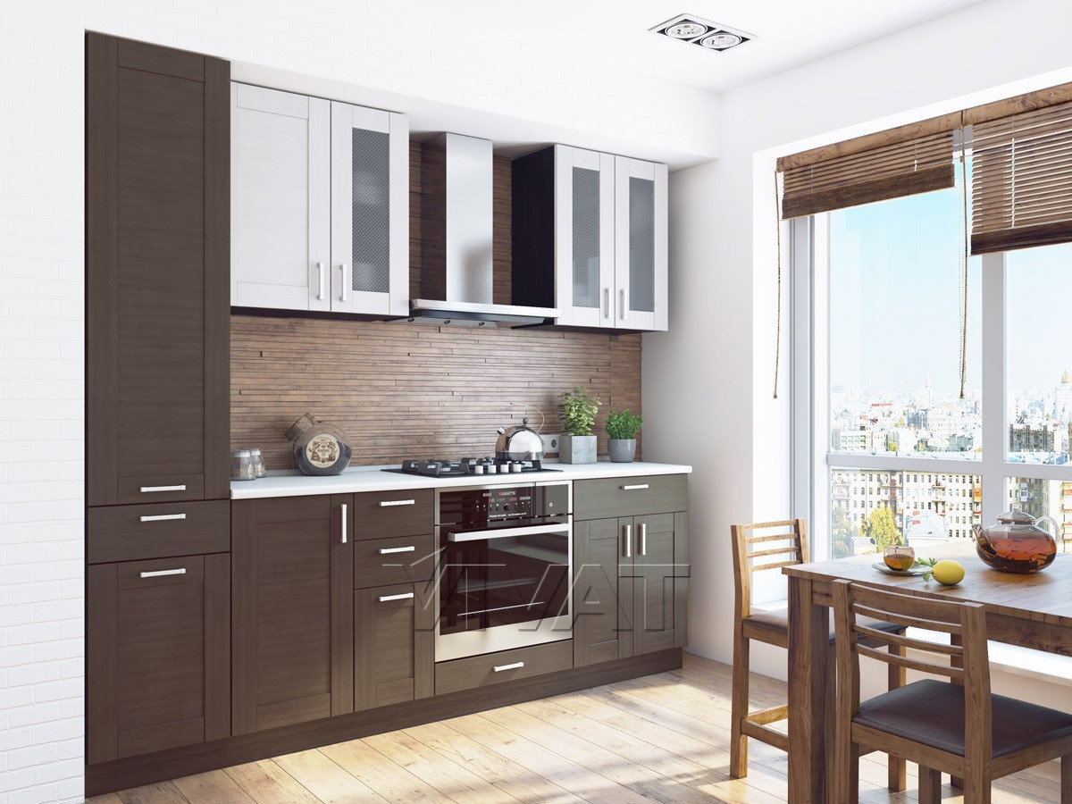 фото Кухня Лофт-02 Snow/Wenge Veralinga
