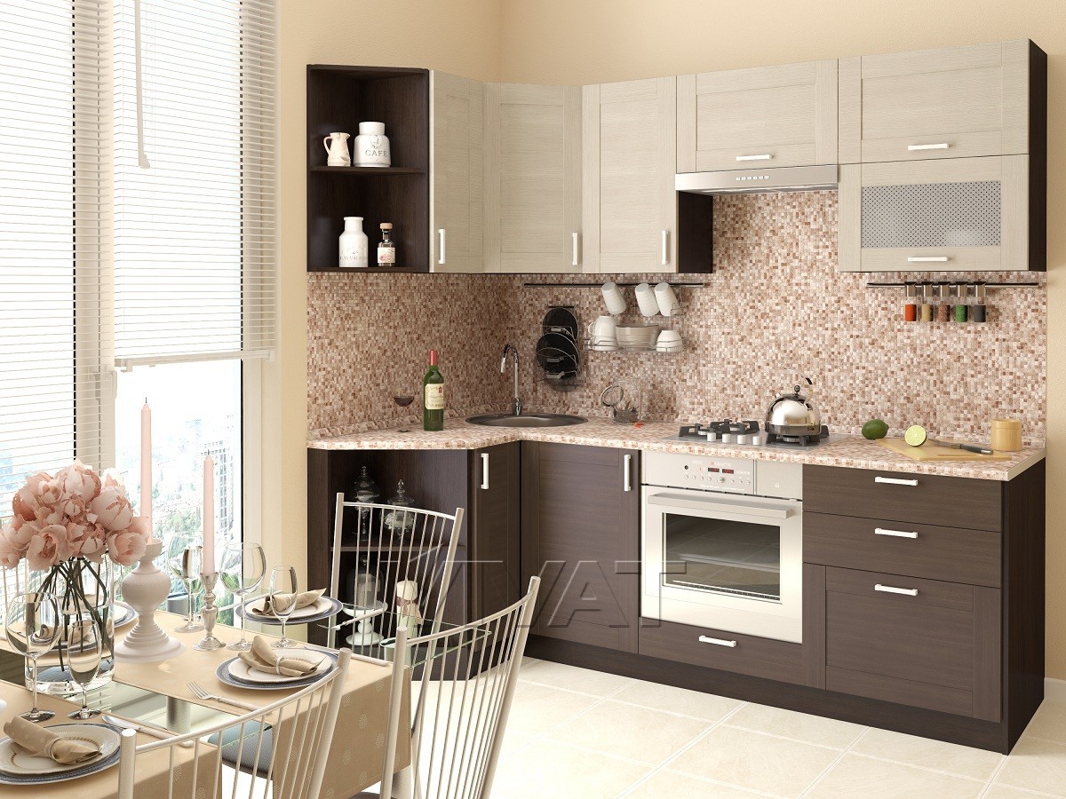 фото Кухня Лофт-03 Cappuccino/Wenge Veralinga